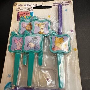 Wilton Winnie The Pooh Birthday Candle Holder Set 1996 Disney Tigger Vintage HTF